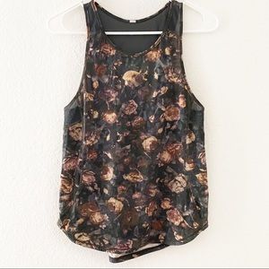 lululemon | Sculpt Tank II in Black Mesh and Floral